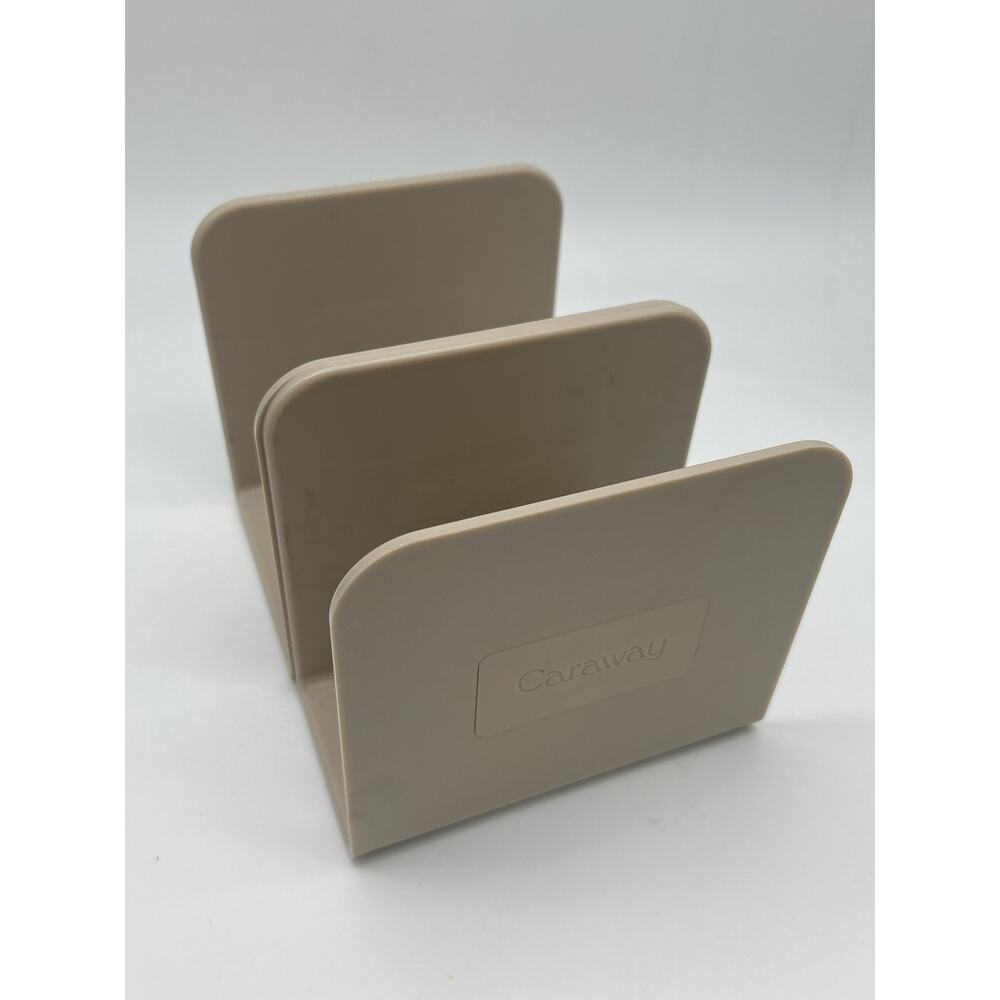 Caraway Magnetic Pot Pan Lid Holder Organizer Cabinet Storage Rack Beige Kitchen